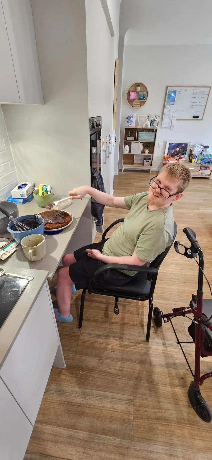 James getting creative in the kitchen