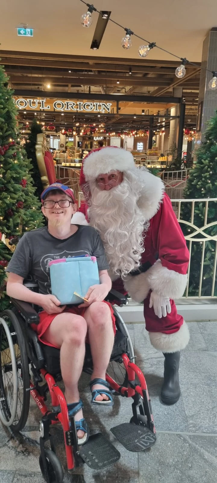 James meeting Santa