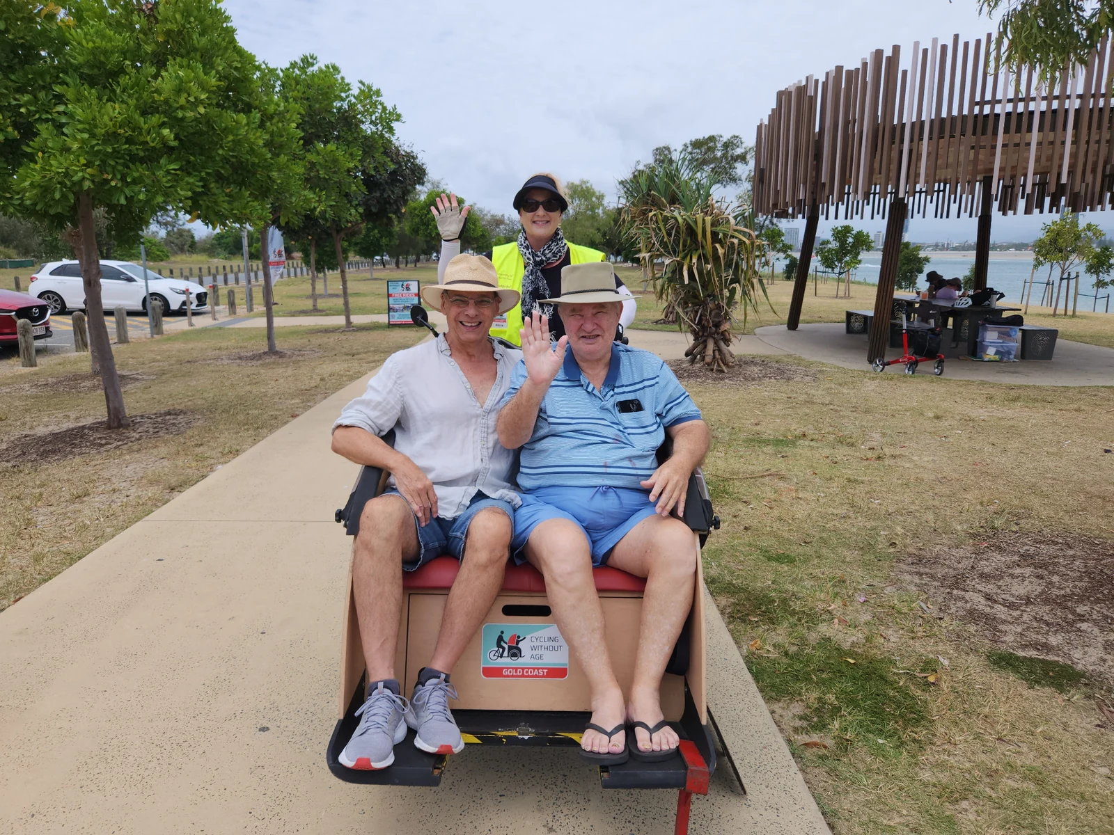 Michael enjoying a day out with friends