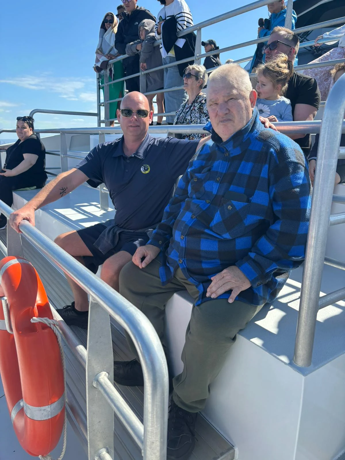 Ross and Michael whale watching
