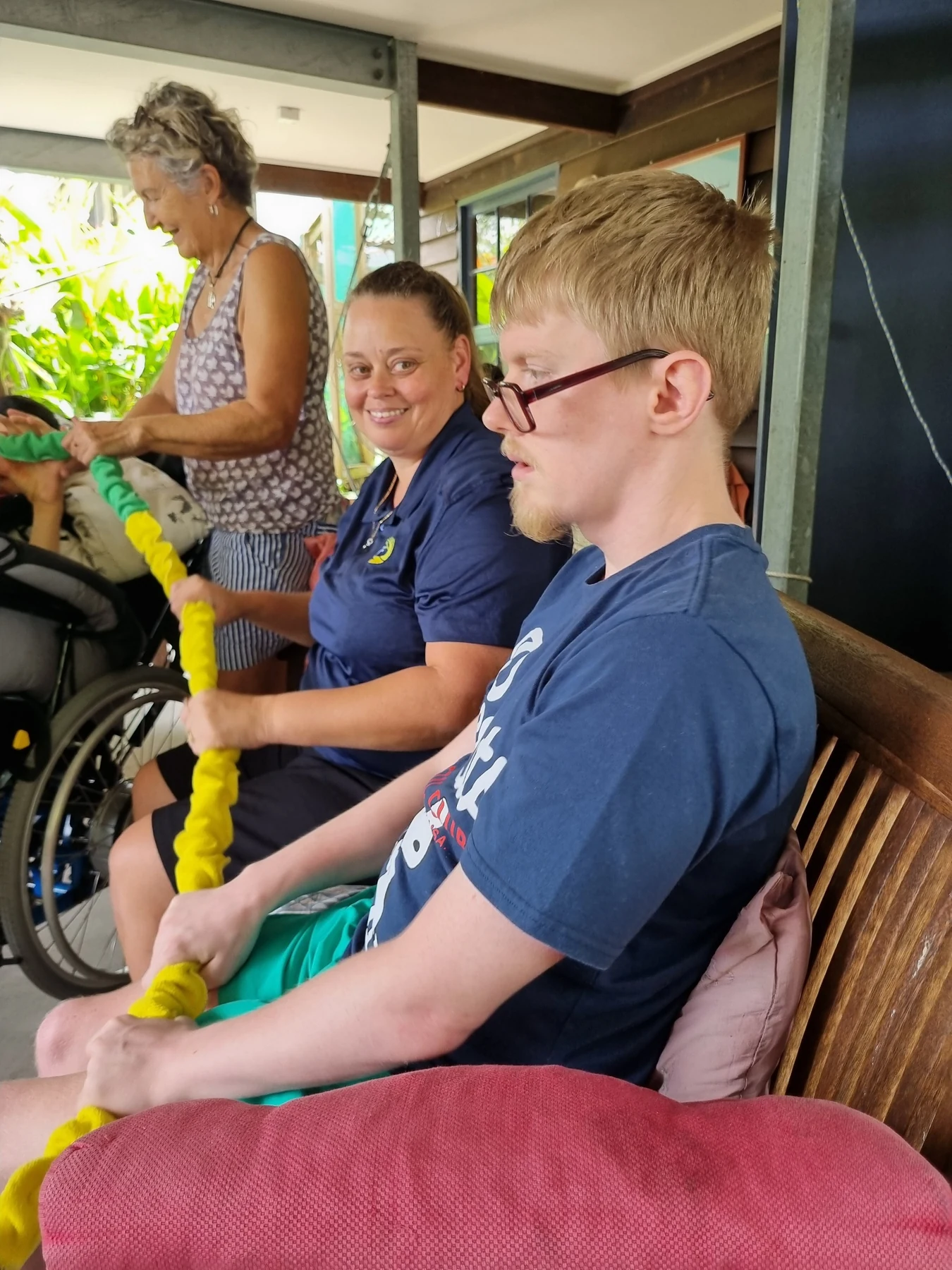 A participant enjoying a community outing