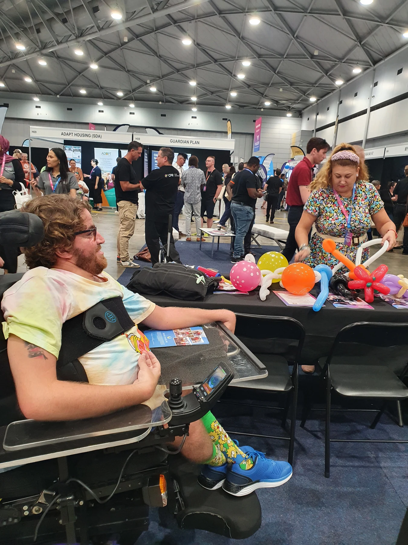 A participant exploring Brisbane Expo