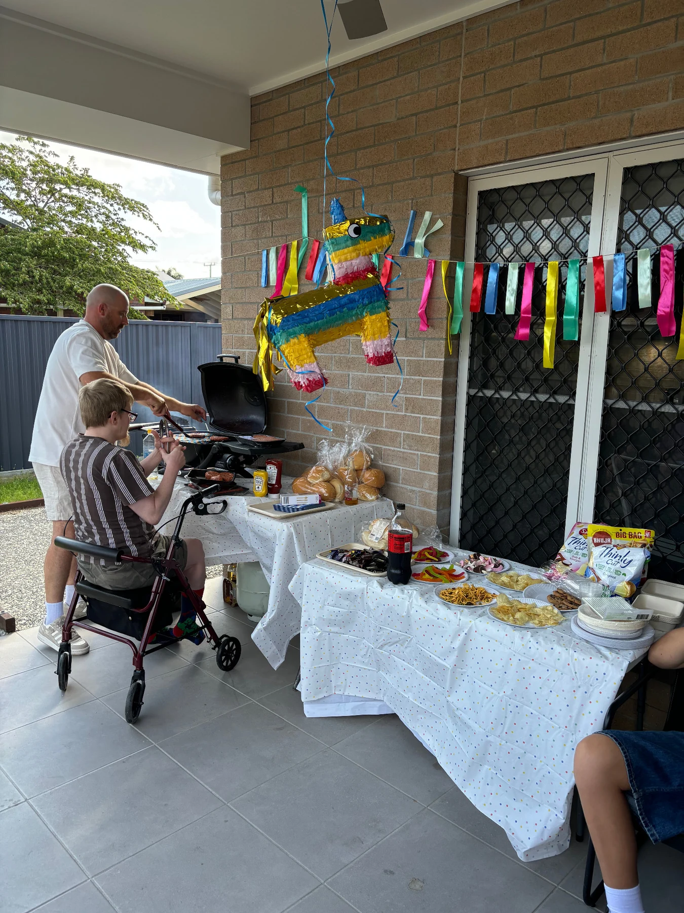A participant taking part in a creative activity