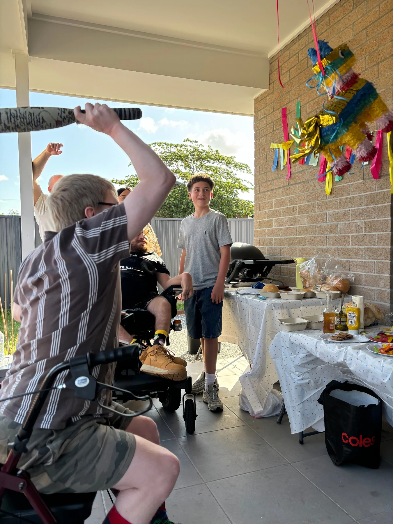 A participant enjoying a community gathering