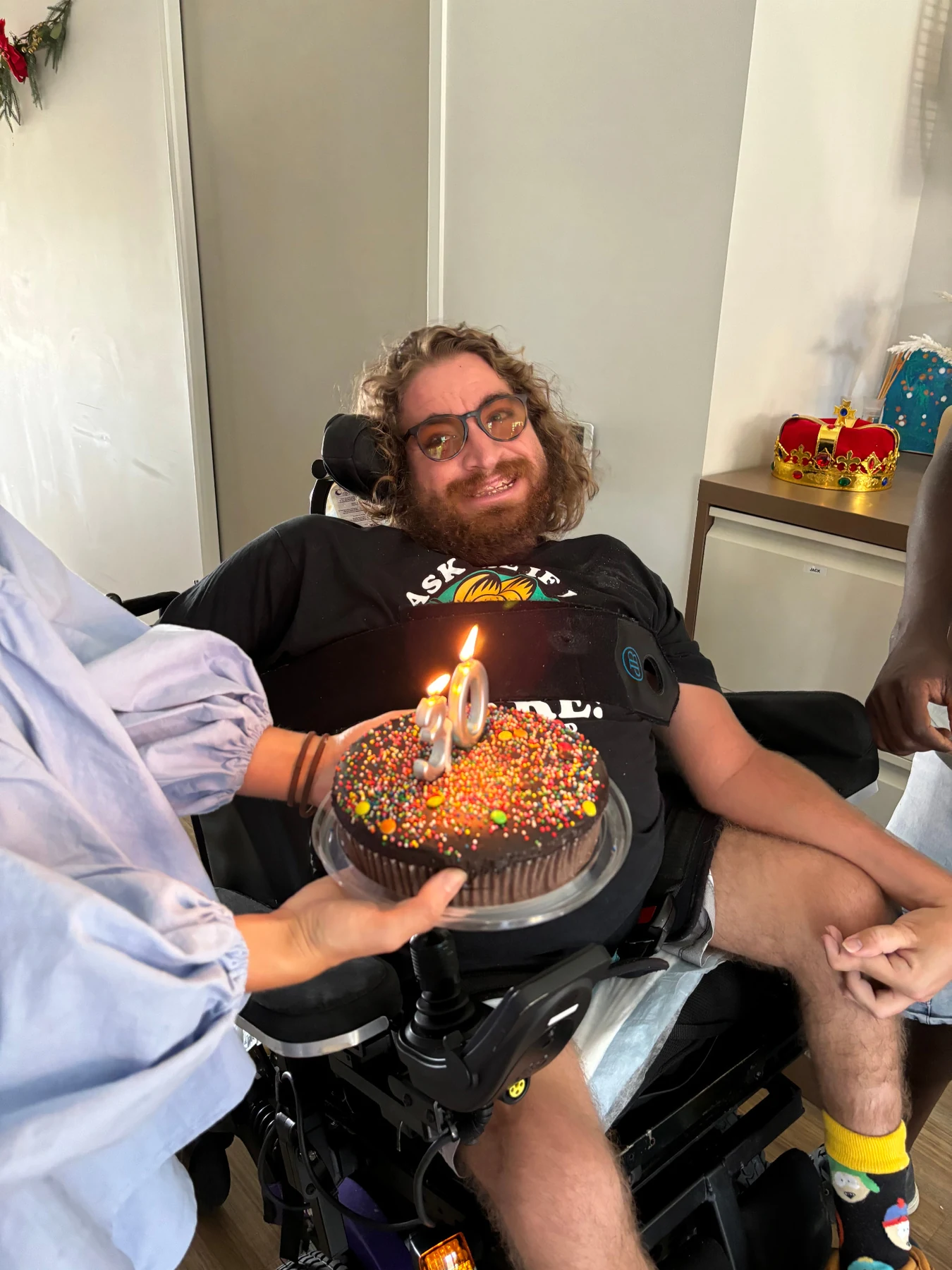 Celebrating a birthday with friends